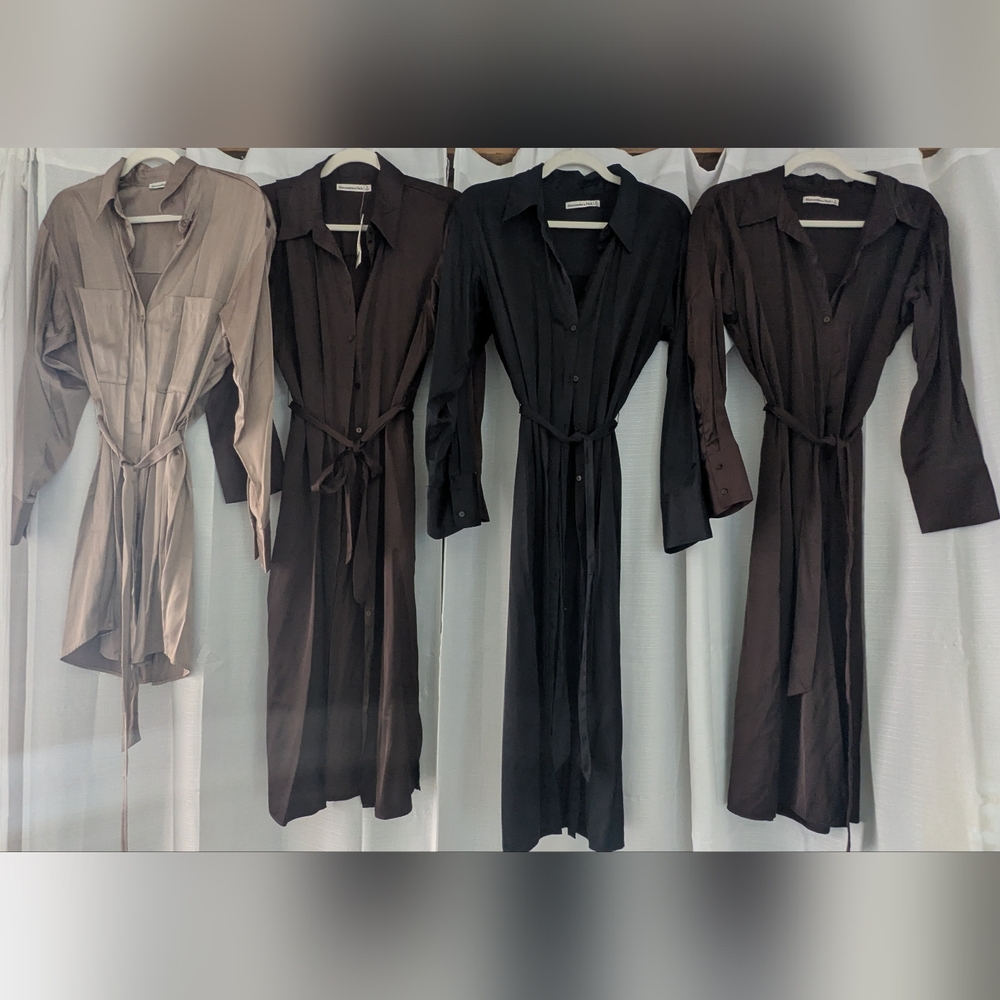 Spanx Small Tall Satin Dress Belted Bundle